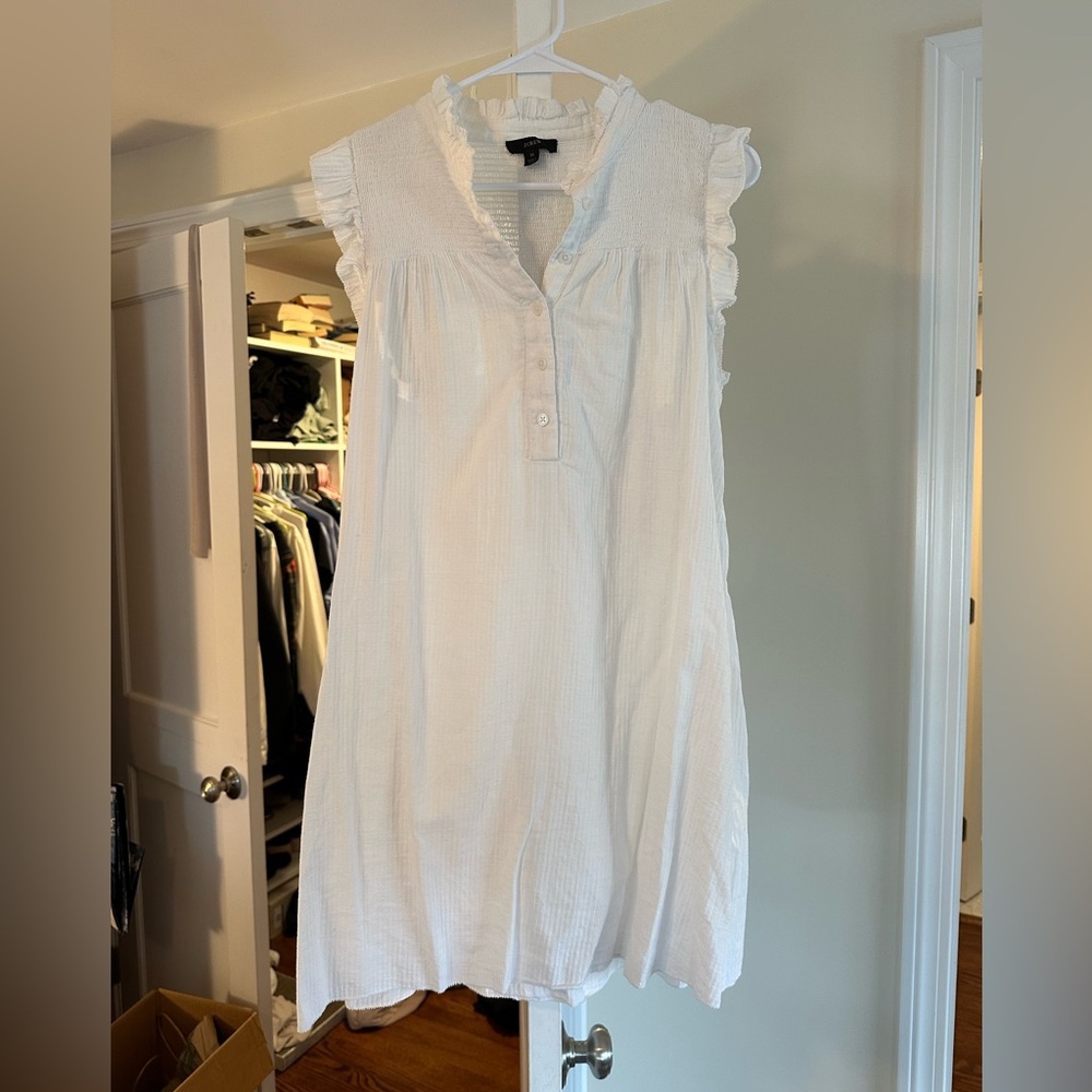 Beautiful flowy white dress from j.crew size medium